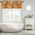 thumbnail image 5 of Colorful Floral Valances Curtains Retro 70s Style Flower Nostalgic Fashion Summer Resort Windows Short Curtain Valance for Kitchen Bedroom Bathroom Decor with Rod Pocket, One Panel 54X18 Inches, 5 of 6