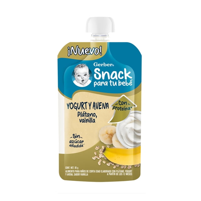 Pouch Gerber Pouch Plátano Vainilla con Yogurt y Canela Bolsa 95 gr