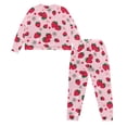 thumbnail image 5 of SCRAWLGOD Strawberry Womens Pajamas for Women Long Sleeve Pj Set Women Daisy Clothes Drawstring 2 Pjs Sets for Woman Soft Women House Wear Size XL, 5 of 7