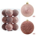 thumbnail image 2 of Vrorvz Christmas Ornaments Shatterproof Ball Ornaments Set for Christmas Tree Multiple Styles Plastic Ornament Set for Home Office Mall Indoor Wedding Party Displays 3.1in Pink, 2 of 8
