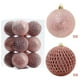 thumbnail image 2 of Ornamentos de bola de Navidad, 12 piezas, irrompibles, múltiples estilos, rosa, 2 of 8