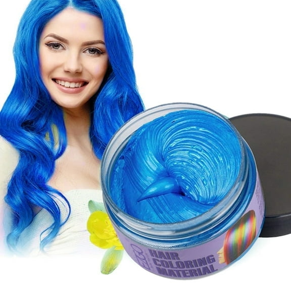 EZGO Hair Color Wax Temporary Hair Coloring Styling Cream Mud Dye- Blue