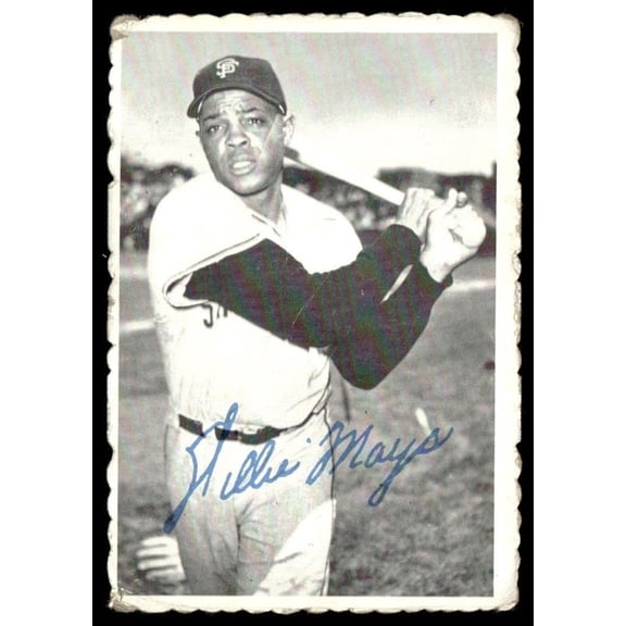 1969 Topps Deckle Edge Baseball Card Willie Mays San Francisco Giants #33 VG