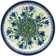 thumbnail image 2 of Blue Rose Polish Pottery Blue Tulip Dessert Plate, 2 of 6
