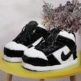 thumbnail image 2 of Sneakers-like Plush Slippers Creative Wrapping Fuzzy Warm Winter Indoor Drag Shoes Cotton Shoes, 2 of 3