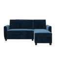 DHP Noah Sectional Sofa Bed with Storage and Twin Memory Foam Mattress