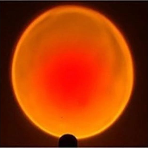 Lámpara de pie de proyección con diseño de puesta de sol roja, luz de ambiente, luz nocturna, proyector con rotación de 180° para decoración de estudio en casa, bodas y fiestas de cumpleaños.