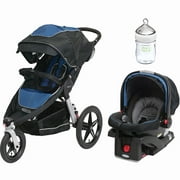 Graco Relay Click Connect Travel System, Jaguar with Nuk Simply Natural 5oz Bottle, 1-Pack