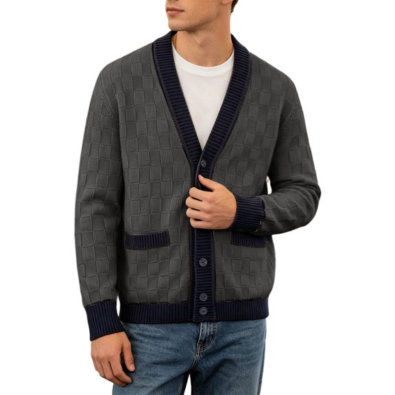 Mens Sweater Knit Tops Blouse Men Autumn Winter Outdoor Daily Casual Long Sleeve Pullover Knitwear