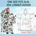 thumbnail image 4 of Oversized Wearable Blanket Hoodie,Schnauzer Dogs with Paw Sherpa Blanket Hoodie with Super Pockets,Super Warm Fuzzy Pullover for Women & Men, 4 of 6