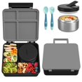 thumbnail image 1 of Lonchera Bento Pawtong con termo para sopa de 240 ml para niños, color gris, 1 of 5