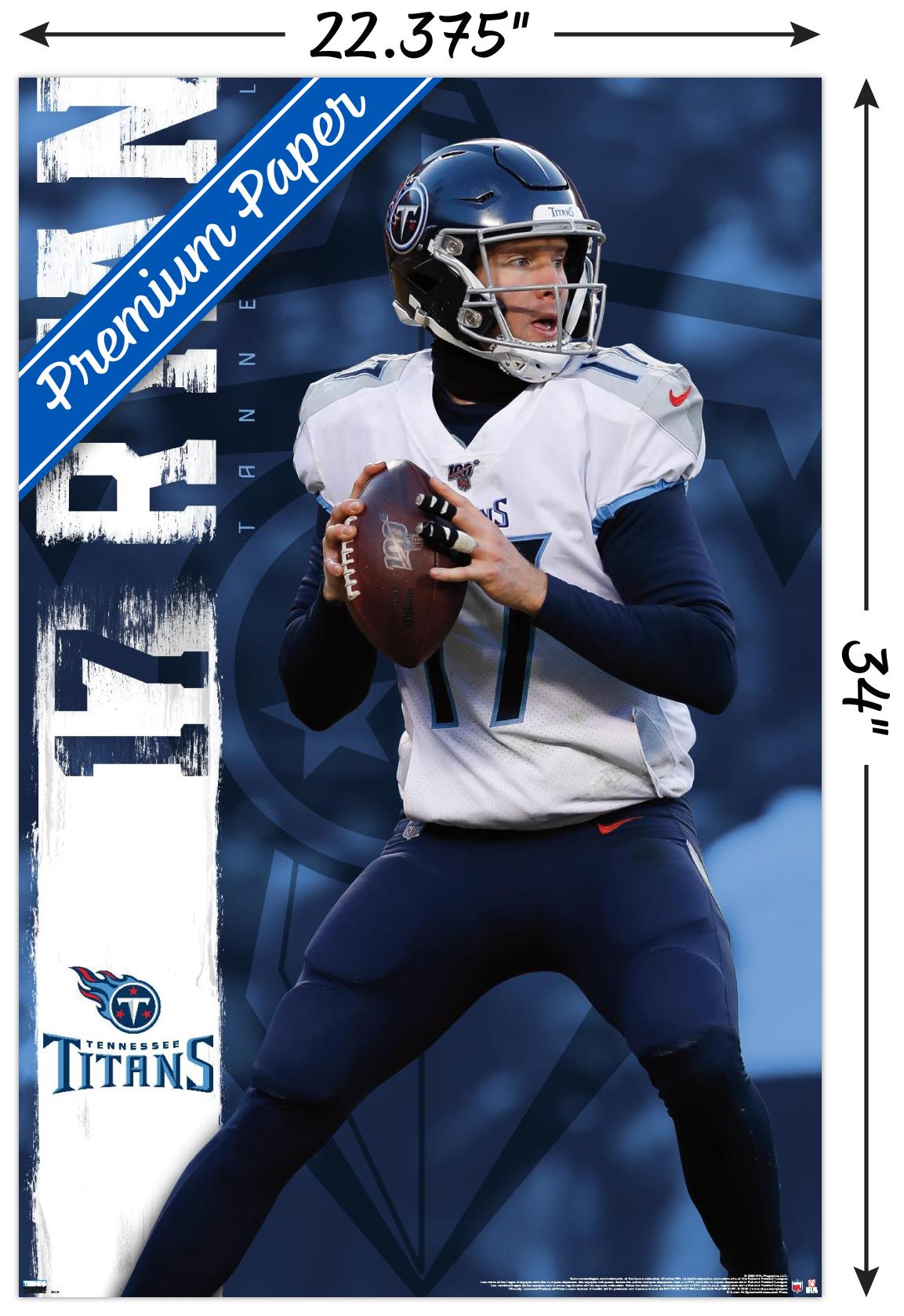 NFL Tennessee Titans - Ryan Tannehill 20 Wall Poster, 22.375" x 34"