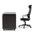 thumbnail image 3 of Furniture of America Nickolas Wood 2-Piece Office Desk and Chair Set in Espresso, 3 of 8