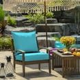 thumbnail image 6 of ARDEN Outdoor Deep Seat Cushion Set, 24 x 24, Water Repellant, Fade Resistant, Deep Seat Bottom and Back Cushion for Chair, Sofa, and Couch, Pool Blue Leala, 6 of 12