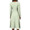 thumbnail image 4 of Floral Dress for Women V Neck Vintage Long Sleeve Work Casual Dress Long Loose Casual Floral Dresses, 4 of 5
