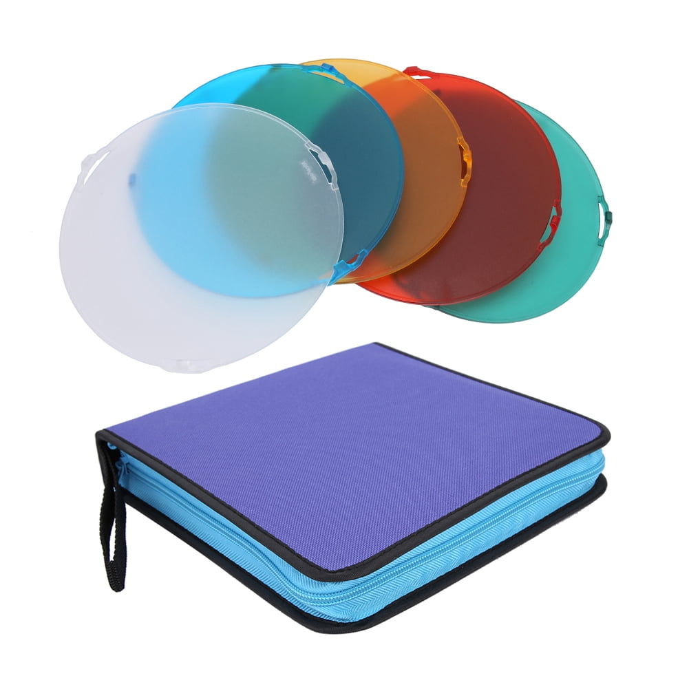 Mgaxyff 5pcs Universal Flash Colored Filter Film Kit Set for Studio