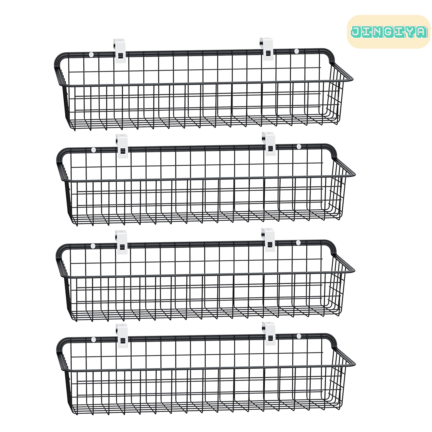 Wall Basket, Metal Wall Mounted Wire Baskets for Storage