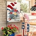thumbnail image 2 of MIZHONA American Yard Flag Gnome Decoration Burlap 4th of July Independence Garden Flag 12" x 18", 2 of 5