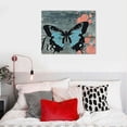 thumbnail image 5 of Nawypu  Teal Butterfly Canvas Wall Art Love Laugh Live Sign Painting Picture Gray Print Artwork for Bedroom Living Room Bathroom Decoration Framed Ready to Hang, 5 of 6