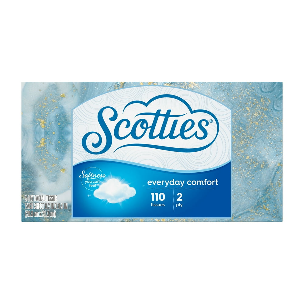 Scotties Everyday Comfort 2Ply Facial Tissue, 110 Sheets