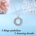 thumbnail image 5 of Turandoss Birthday Gifts for Women, Sterling Silver Chain Pendant Necklace, 40th 50th 60th 70th 80th 90th Birthday Gifts for Her Mom Wife, 5 of 8