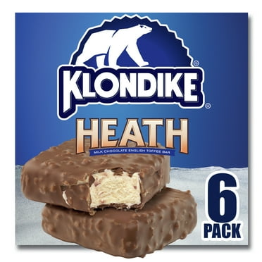 Klondike Heath Ice Cream Sandwiches Frozen Dessert Bars, 6 Count