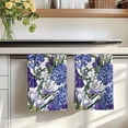 thumbnail image 7 of Spring Flowers Kitchen Towels Set of 3, Purple Hydrangea Orchid Floral Country Absorbent Dish Towels for Kitchen, Microfiber Hand Towel, Quick Drying Tea Towel for Cleaning Decorative Dishcloths, 7 of 7
