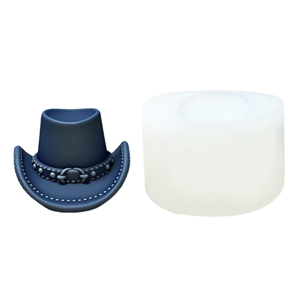 Cowboy Hat Silicone Molds for Epoxy Resin Making Candle Soap Temperature Resistant Easy Demolding Silicone Candle Mould