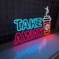 thumbnail image 3 of Craftnamesign Take Away Coffee Neon Sign, Coffee Shop Decor, Take Away LED Signs, 3 of 4