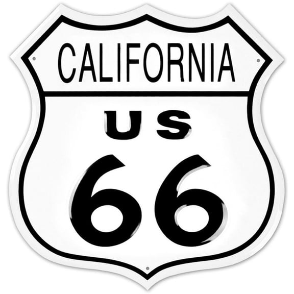 Route 66 California Tin Sign - 11.5x11.5