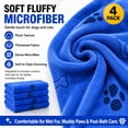 thumbnail image 6 of XL Microfiber Dog Bath Towel, 100×60CM Super Absorbent Quick-Drying Pet Grooming Towel for Small, Medium & Large Dogs and Cats, Machine Washable, 6 of 9