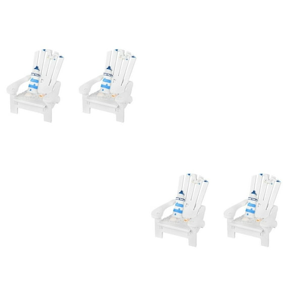 2 Pieces Lighthouse Beach Chair Sunshine Rustic Decorated Miss White