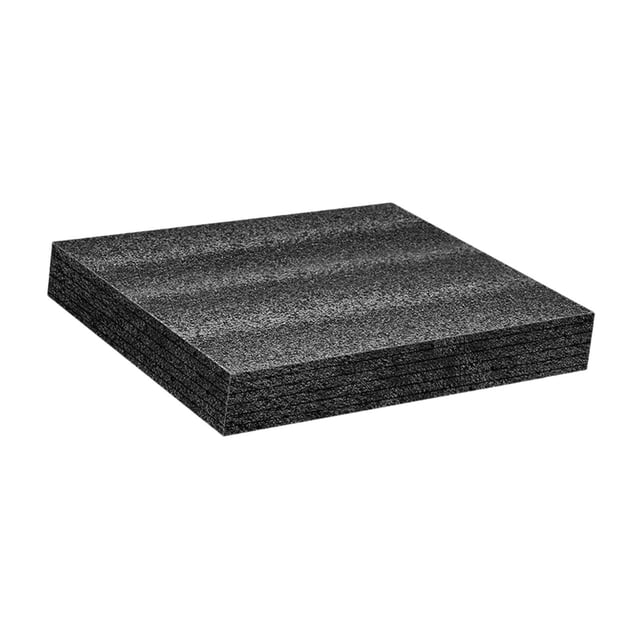 GUOOL Polyethylene Foam Sheet, 40cm x 30cm x 2.5cm, with a textured black surface. This premium craft foam offers cushioning and shock absorption, making it ideal for packing cases, crafts, toolboxes, and camera storage. The cuttable and flexible design ensures versatile use for various applications.