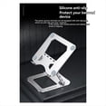 thumbnail image 4 of Soporte para Portátil de Acero de Aleación, Plegable, con Elevación, Base de Refrigeración, Ergonómico, Diseño Ligero y Práctico, Accesorios para Computadora, Color Plateado, 4 of 5