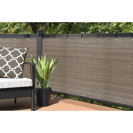 Privacy Screening For Patios Alion Home Elegant Privacy Screen For Backyard Deck, Patio, Balcony, Fence, Pool, Porch, Railing - (Walnut,3' x 16') ()