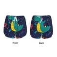 thumbnail image 6 of Goofa Dinosau Space Explorer Printed Women 2 in 1 Running Shorts,Quick Dry Athletic Workout Shorts,High Waisted Athletic Shorts with Liner Pockets-X-Large, 6 of 9