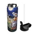 thumbnail image 3 of Cubone Insulated Water Bottle with Straw Lid, 18 oz Double Wall Vacuum Stainless Steel Kids Cup, Leak Proof Sports Thermos for Travel Fitness Hiking Outdoors, 3 of 8