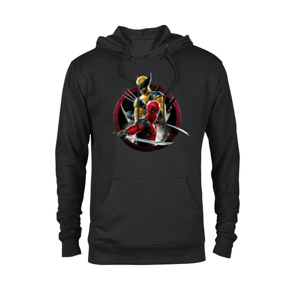 Marvel Studios Deadpool & Wolverine with Claw-Slashed Icon - Pullover Hoodie for Adults - Customized-Black