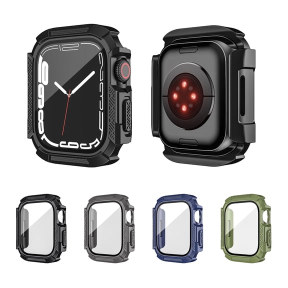 Joernso Watch Case Dustproof High Temperature-resistant Easy Installation Perfect Fit Full Coverage Protective PC Material Clear All Round Protective Cover for Apple Watch 8