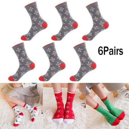 

6 Pairs New Cotton Christmas Socks Women Happy Fashion Casual Funny Socks for Men Style-13