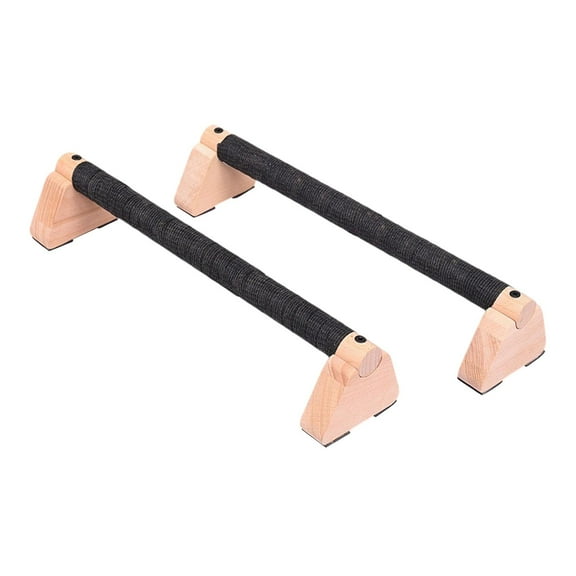 Luwecf 2 Pieces Wooden Push up Bar Portable Handles for Shoulder Men Floor Workouts 30cm