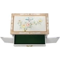 thumbnail image 5 of Oriental Furniture White Lacquer Cabinet with Bird and Flowe Hand-Painted, White, 5 of 7