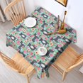thumbnail image 2 of Cute Pitbull Terriers Dog and Flowers Square Tablecloth,Waterproof Square Table Cover,Wipeable Spillproof Washable Table Cover for Home Kitchen Party Decor 42"X42"(107x107cm), 2 of 6