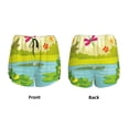 thumbnail image 5 of Lsque Two Frogs Are Sitting On Water Lilies Printed Women's Running Shorts with Liner Pockets,Elastic Quick Dry Workout Athletic Gym Yoga Shorts,Womens High Waist Shorts-Small, 5 of 9