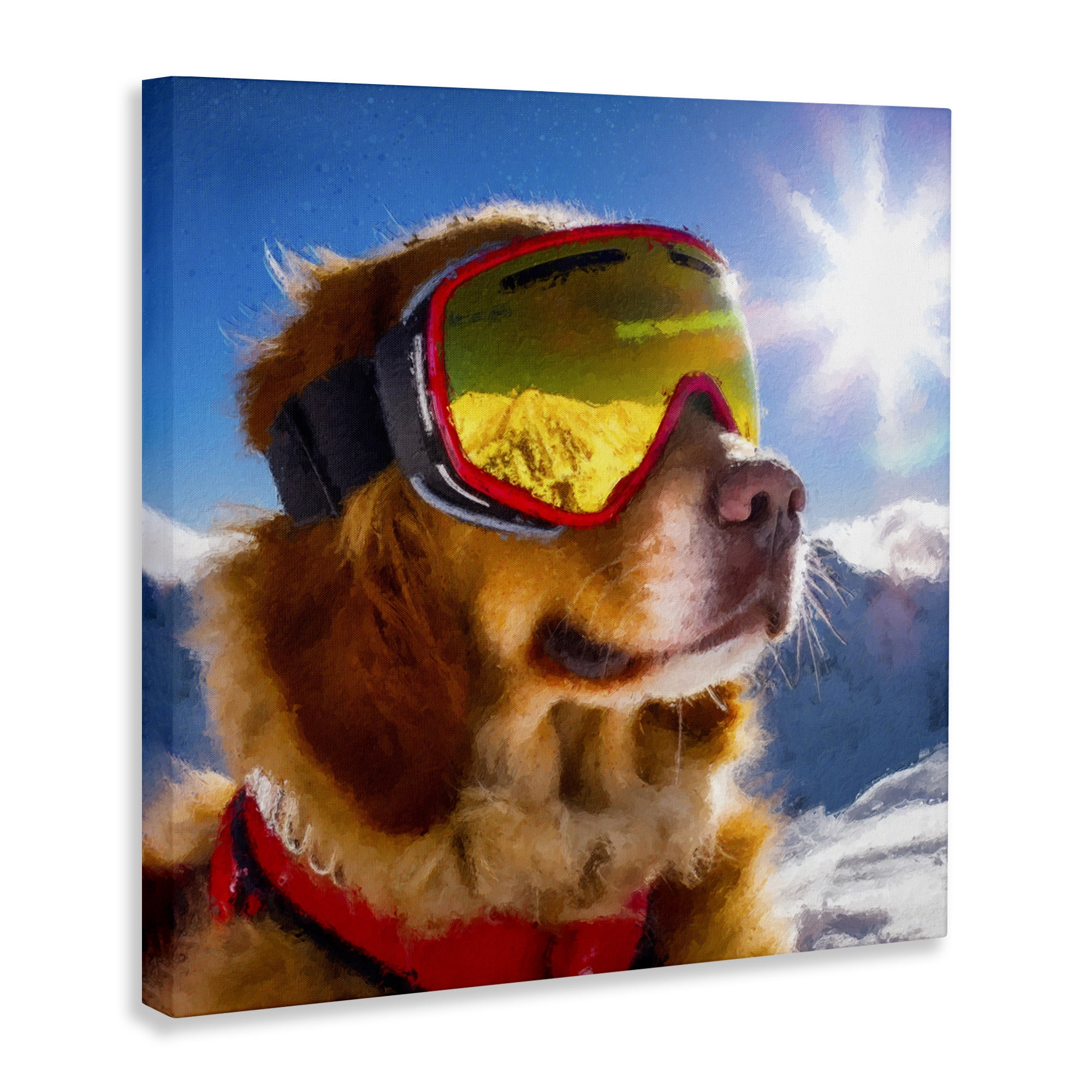 Stupell Industries Ski Goggles Retriever Canvas Wall Art, design by Sean Parnell