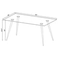 thumbnail image 5 of Gilman Rectangular 64-inch Glass Top Dining Table Gold, 5 of 5