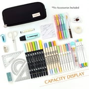 CICIMELON Large Capacity Pencil Case, Black pencil pouch