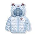 thumbnail image 2 of KYAIGUO 9M-6T Girls Boys Winter Cartoon Down Outwears with Hoodie for Baby Toddler Padded Thicken Jackets Infant Zip up Warm Bear Ears Fleece Coats, 2 of 9