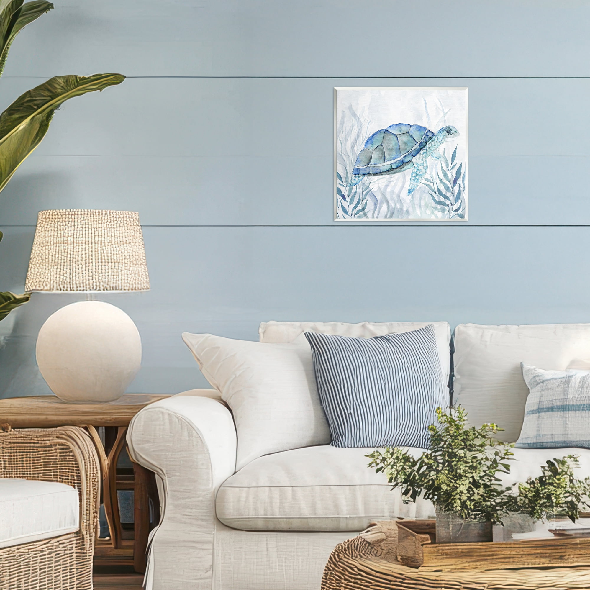 Stupell Industries Smiling Turtle Gaze Wall Plaque Art, design by Janet Tava