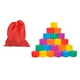 thumbnail image 4 of Lipstore Colorful Wooden Cube Solids Math Toy Early Learning for Classroom Boys Girls 2cm 50pcs, 4 of 8